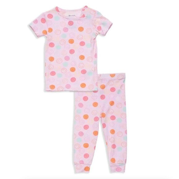 NWT! Magnetic Me Pink Smile No Drama Modal Pajama Short Sleeve Set - Picture 1 of 6